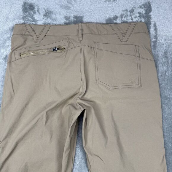 Athleta Cargo Pants Women’s 10P Khaki Nylon Mariposa Workout Sport Hiking Casual - Picture 4 of 10